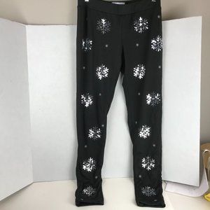 Womens Tipsy Elves Holiday Sequined black pants Size M